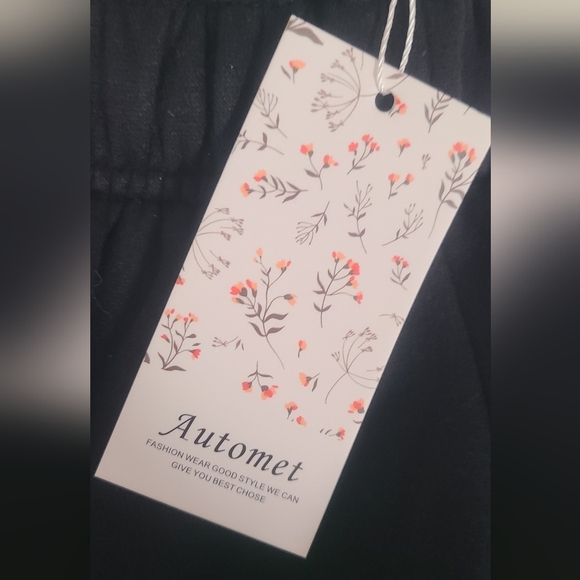 NWT Automet Women's Casual Baggy Fleece Black Sweatpants High Waisted Jogger, XS - Picture 4 of 8